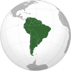 South America (orthographic projection)