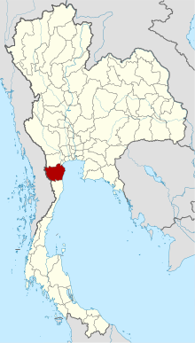 Map of Thailand highlighting Phetchaburi province