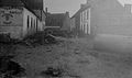 Saint-Guénolé : le raz-de-marée de la nuit du 8 au 9 janvier 1924, galets et objets divers encombrant la rue après l'inondation