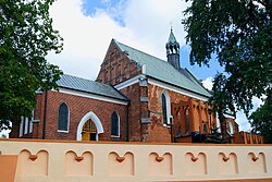 Catholic church in Izbica Kujawska, oldest part from the 15th century