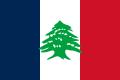 Vlag van de staat Groot-Libanon tijdens het Franse mandaat (1920-1946)