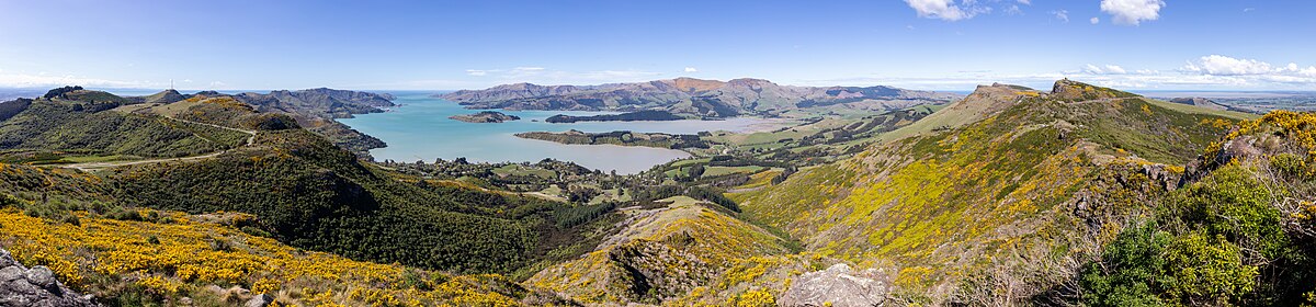 Panoramski pogled krajolika na Novom Zelandu
