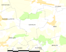 Mapa obce Quiévelon