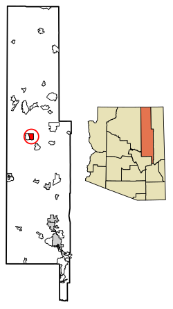 Location of Tees Toh in Navajo County, Arizona.