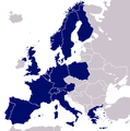 1991 (16 anëtarë): Polonia dhe Finlanda i bashkohen, dhe Gjermania është ribashkuar (2008 kufijtë)