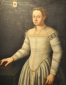 Domnělý Portrét Perchty z Rožmberka alias Portrét Bílé paní rožmberské (16. století; Státní hrad a zámek, Český Krumlov)