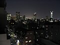 silhouette of Shinjuku at night