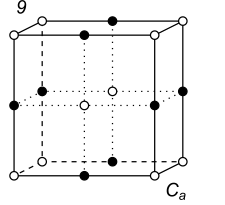 Black-white (antisymmetric) 3D Bravais Lattice number 9 (Monoclinic system)