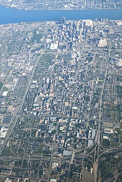 Midtown Detroit, encircled by freeways