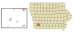 Location of Grant, Iowa