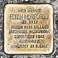 Plaque commémorative à Salzbourg (Autriche) pour Edith Morpurgo (1912-1942), assassinée au camp nazi d'Auschwitz (Pologne).