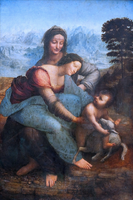 Sant'Anna, la Vergine e il Bambino con l'agnellino Olio su Tavola, 168x130, Louvre, Parigi