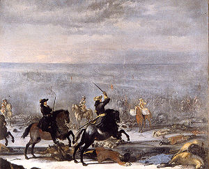 Karl XI ved slaget ved Lund, af Johan Philip Lemke.