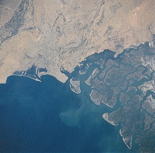 Vista general del delta de l'Indus