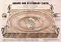 An elaborate flat Earth map drawn in 1893