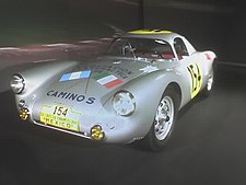 Automobil Porsche 550 Coupe, ve kterém v roce 1953 Juhan absolvoval závod Carrera Panamericana