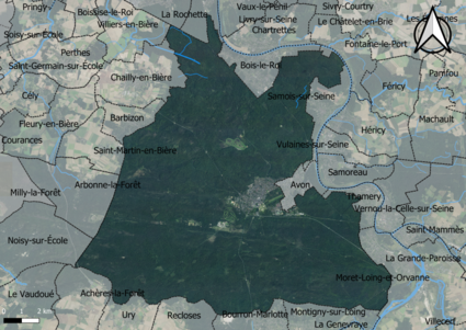 Carte orthophotogrammétrique de la commune.