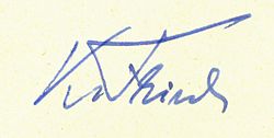 Karl von Frischs signatur
