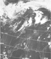 Mosaic of ESSA-9 weather photographs of the United States, Passes 1504–1505, 1901-2057 GYT, June 26, 1969.