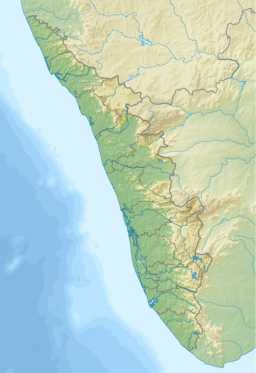 Location of Sasthamkotta lake within Kerala