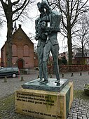 Statue of Vincent and Theo van Gogh in Zundert, a gift to the city from the bank to mark the 225th anniversary of its founding.