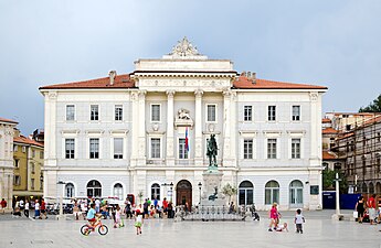 Piran's town hall on Tartini Square