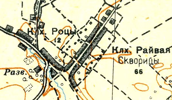 План деревни Скворицы. 1931 год