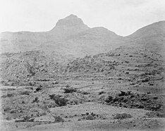 Alte Bildaufnahme des Amba Alagi Berges
