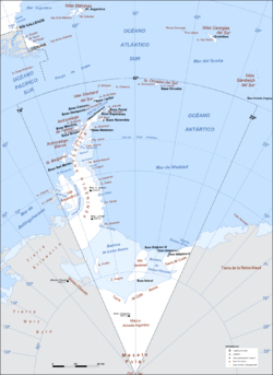 アルゼンチン領南極の地図（1950年以降）