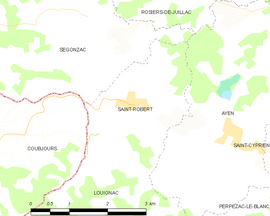 Mapa obce Saint-Robert