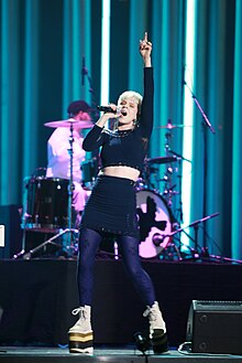 Robyn performing live at the 2010 Nobel Peace Prize Concert