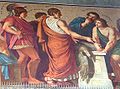 Image 66Aristotle and his disciples – Alexander, Demetrius, Theophrastus, and Strato, in an 1888 fresco in the portico of the National University of Athens (from History of education)