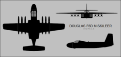Dreiseitenriss der Douglas F6D