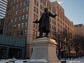 The Garfield Monument in winter.