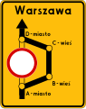 Layout of detour or bypass route (Poland)