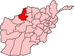 Farjab Afganistanin kartalla
