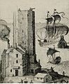 La “turo de la Nigra Princo”, antaŭ la konstruo de la nuna lumturo, desegnita ĉirkaŭ 1590