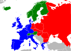 1988-ча шерара Европа. Сийнача беса — НАТО паччахьалкхенаш, цӀечунца — ВДО