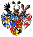 Wappen der Freiherren von Senden genannt Freiherr von Bibran und Modlau (kurz: Freiherren von Senden-Bibran)