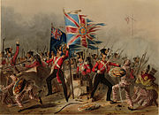 1841年8月26日、厦門で清軍を圧倒する第18近衛アイルランド連隊。