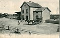 La gare, vers 1900.