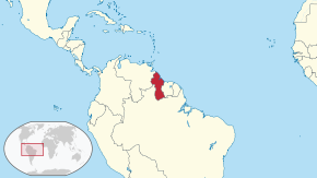 Woneem liggt Kooperative Republiek Guyana
