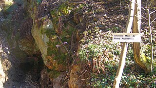 Entrée d'une ancienne mine de plomb argentifère au lieu-dit la Hollée à Lalaye.