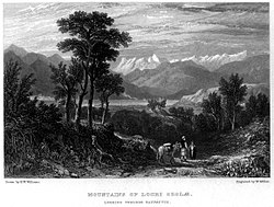 The mountains of Ozolian Locris, looking towards Naupactus, engraving by the Scottish artist Hugh William Williams