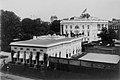 The original West Wing and tennis court, c. 1903