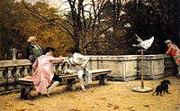Шарль Барг. Игра в шахматы на террасе, 1883