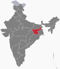 賈坎德邦在印度的位置