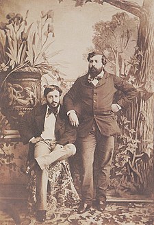 Olympe Aguado se svým bratrem Onésimem, autoportrét, 1853