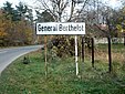 L’entrée du village General Berthelot en Roumanie.