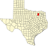 State map highlighting Hunt County